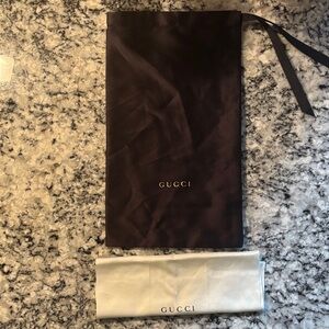Gucci Black Sunglass Dust Bag and cloth